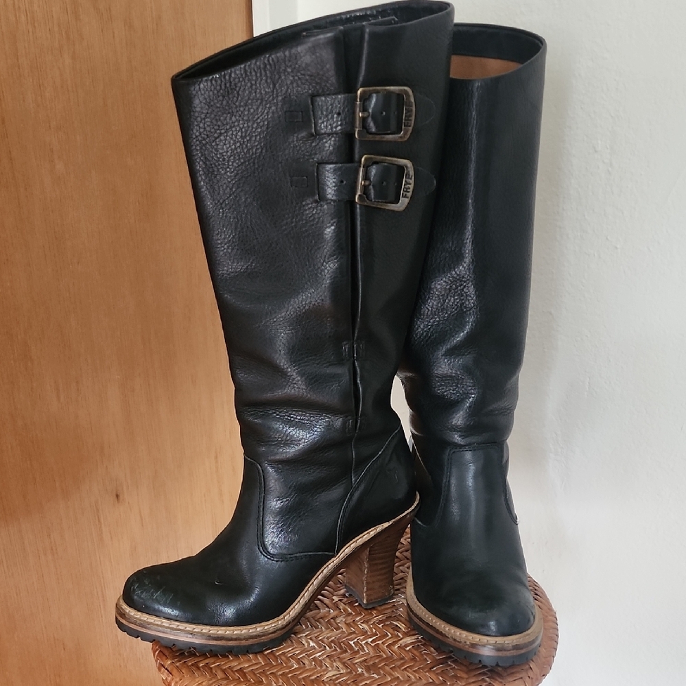 Frye Black Leather Boots